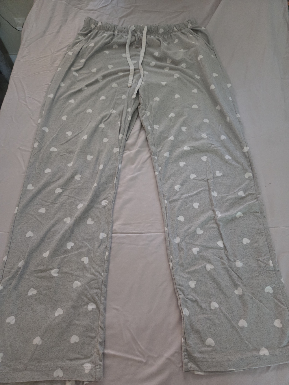 George Light Gray Heart-Print Lounge Pants